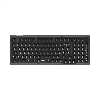 czarna klawiatura mechaniczna barebone 96%, hot-swap, z pokrętłem, bez keycapów