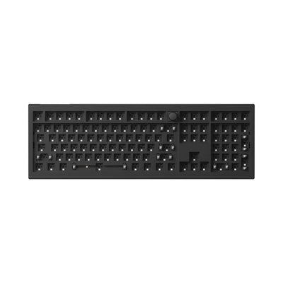 czarna klawiatura mechaniczna barebone bez keycapów, pełnowymiarowy układ, hot-swap