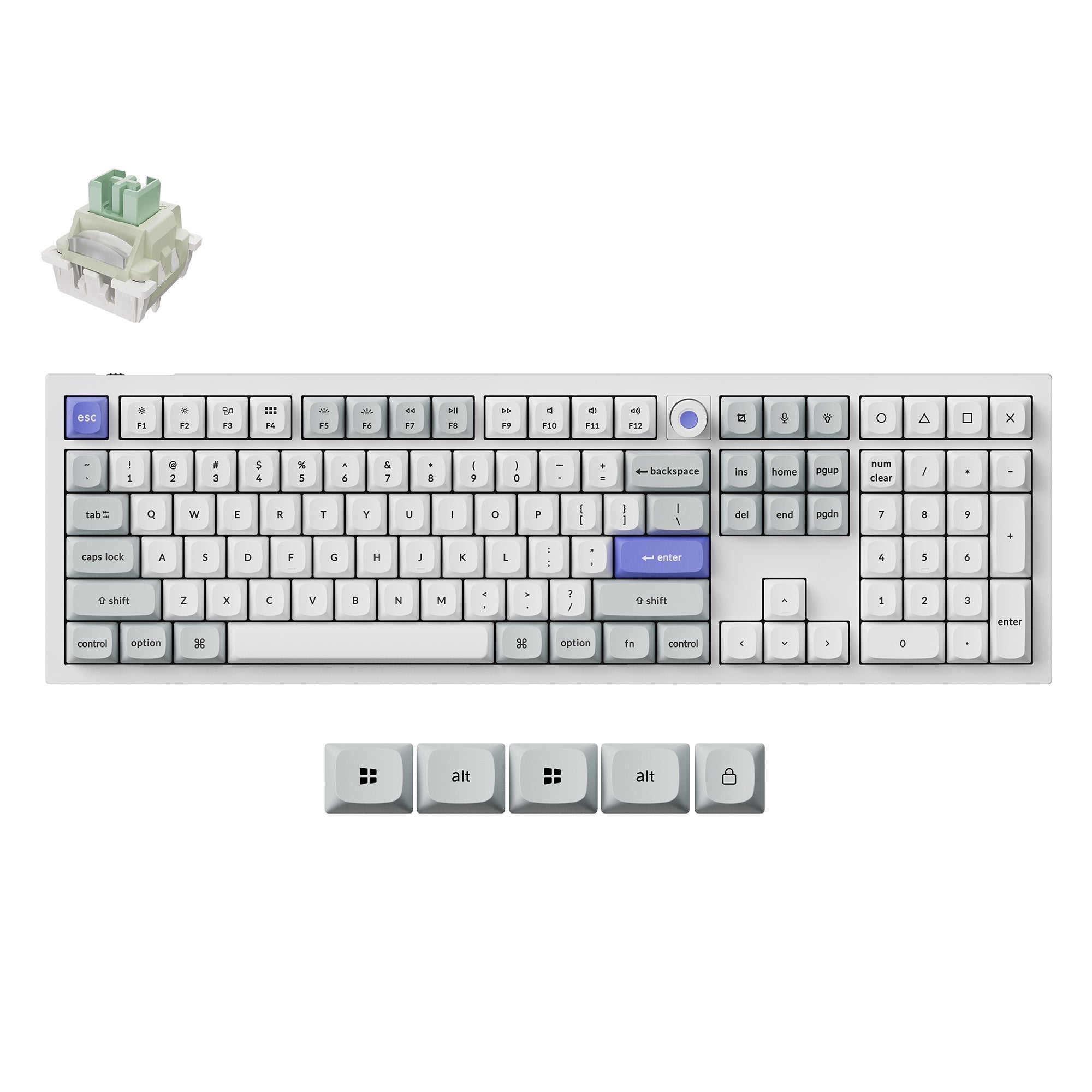 Keychron_Q6_HE_8K_Magnetic_Switch_Keyboard_Fully_Assembled_Knob_White_Keychron_Ultra-fast_Lime_Magnetic_Switch