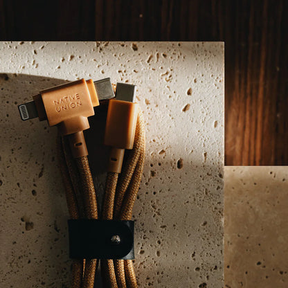 Native Union - Belt Cable Duo Pro 1.5M 2-in-1  (USB-C to USB-C & Lightning) - Kabel USB-C - USB-C i Lightning