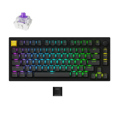 Czarna klawiatura mechaniczna gamingowa z podświetleniem RGB i magnetycznym switchem.