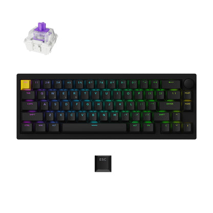 Lemokey P2 HE Wireless Custom Gaming Keyboard Black Aluminum Frame Gateron Double-Rail Magnetic Nebula Switch Shine-Through Double-Shot PBT Keycaps Version