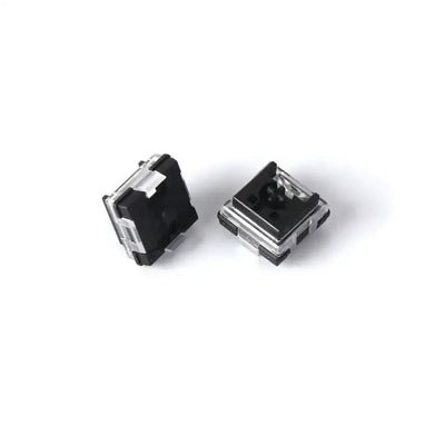 Czarny niski switch mechaniczny Keychron Optical do klawiatury, widok z bliska