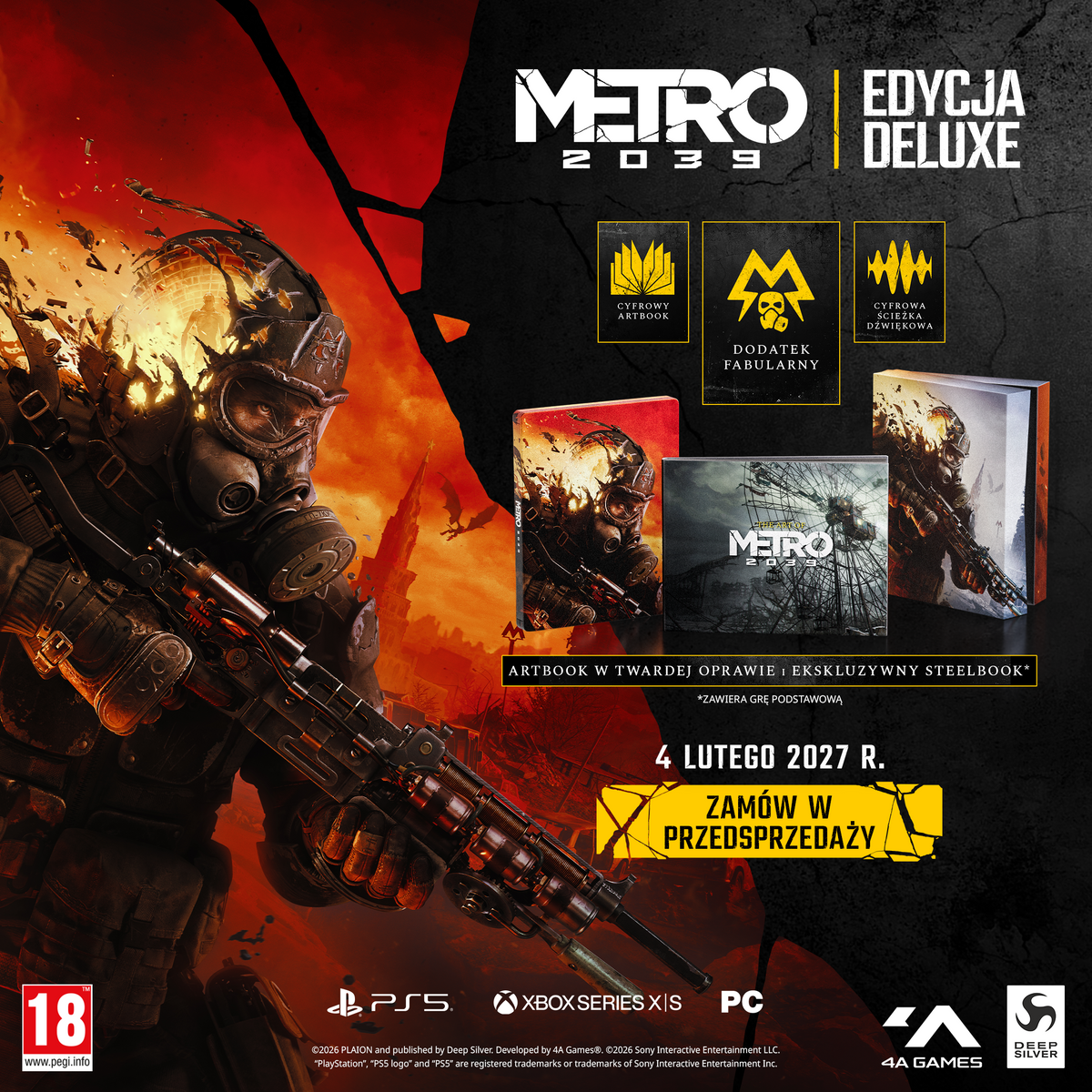 METRO 2039 - METRO 2039 Deluxe Edition - Gra na PlayStation 5 z Polskim Dubbingiem Edycja Deluxe