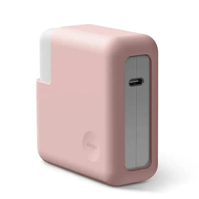 Różowa obudowa do ładowarki USB-C, akcesorium do biura i desk setupu