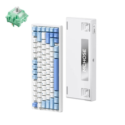 MCHOSE - G75 Pro Tri-Mode Blue - Bezprzewodowa Klawiatura Mechaniczna