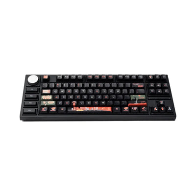 Czarna klawiatura mechaniczna z kolorowymi keycapami MDA Dye-Sub PBT, motyw Nowy Jork