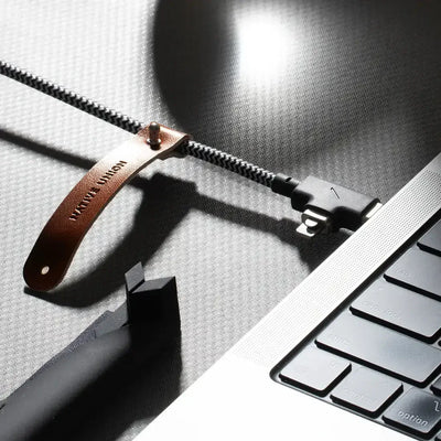 Native Union - Belt Cable Duo Pro 2.4M 240W (USB-C to USB-C & Lightning) - Kabel USB-C do USB-C i Lightning
