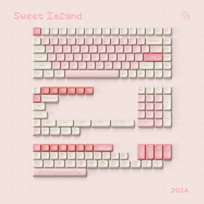 NuPhy - Sweet Island nSA Profile Dye-sub PBT Keycaps - Niskoprofilowe Nasadki do Klawiatury