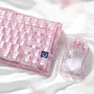 GravaStar - Mercury K1 Lite Crystal Rose Wireless Mechanical Keyboard - Bezprzewodowa Klawiatura Mechaniczna