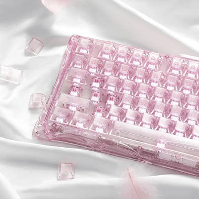 GravaStar - Mercury K1 Lite Crystal Rose Wireless Mechanical Keyboard - Bezprzewodowa Klawiatura Mechaniczna