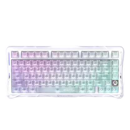 GravaStar - Mercury K1 Lite Crystal Aurora Wireless Mechanical Keyboard - Bezprzewodowa Klawiatura Mechaniczna