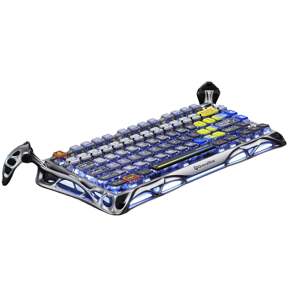 GravaStar - Mercury K1 Pro Interstellar Silver Wireless Mechanical Keyboard - Bezprzewodowa Klawiatura Mechaniczna
