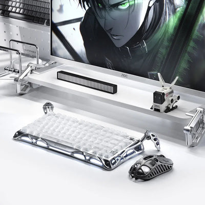 GravaStar - Mercury K1 Pro Ghost Silver Wireless Mechanical Keyboard - Bezprzewodowa Klawiatura Mechaniczna