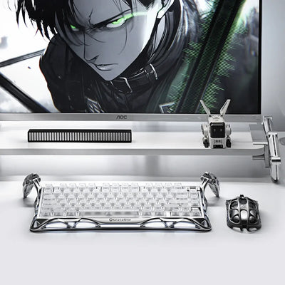 GravaStar - Mercury K1 Pro Ghost Silver Wireless Mechanical Keyboard - Bezprzewodowa Klawiatura Mechaniczna