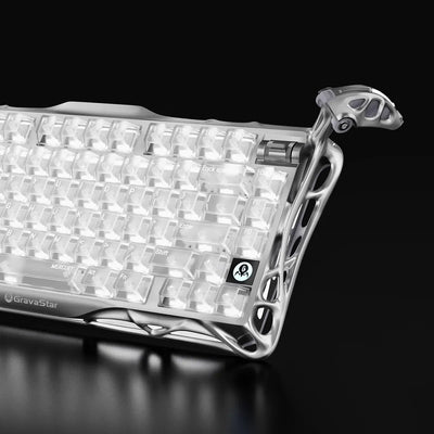 GravaStar - Mercury K1 Pro Ghost Silver Wireless Mechanical Keyboard - Bezprzewodowa Klawiatura Mechaniczna