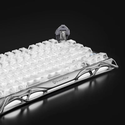 GravaStar - Mercury K1 Pro Ghost Silver Wireless Mechanical Keyboard - Bezprzewodowa Klawiatura Mechaniczna