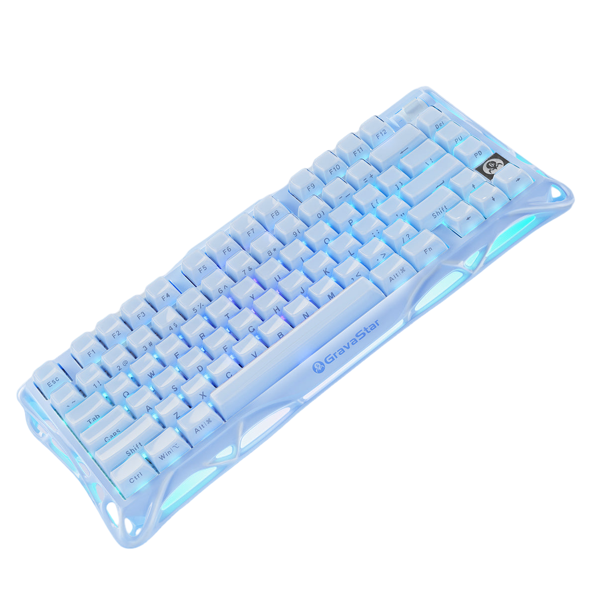 GravaStar - Mercury K1 Ice Blue Wireless Mechanical Keyboard - Bezprzewodowa Klawiatura Mechaniczna