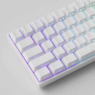 MonsGeek - FUN60 Pro HE Side-Printed Shine-Through White - Klawiatura Magnetyczna