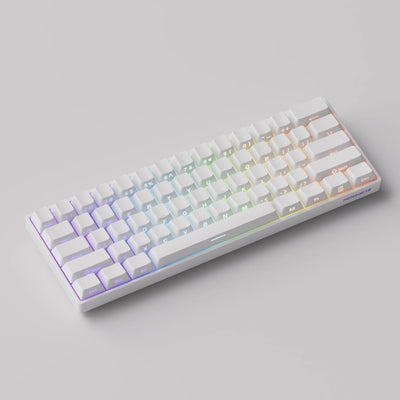 MonsGeek - FUN60 Pro HE Side-Printed Shine-Through White - Klawiatura Magnetyczna