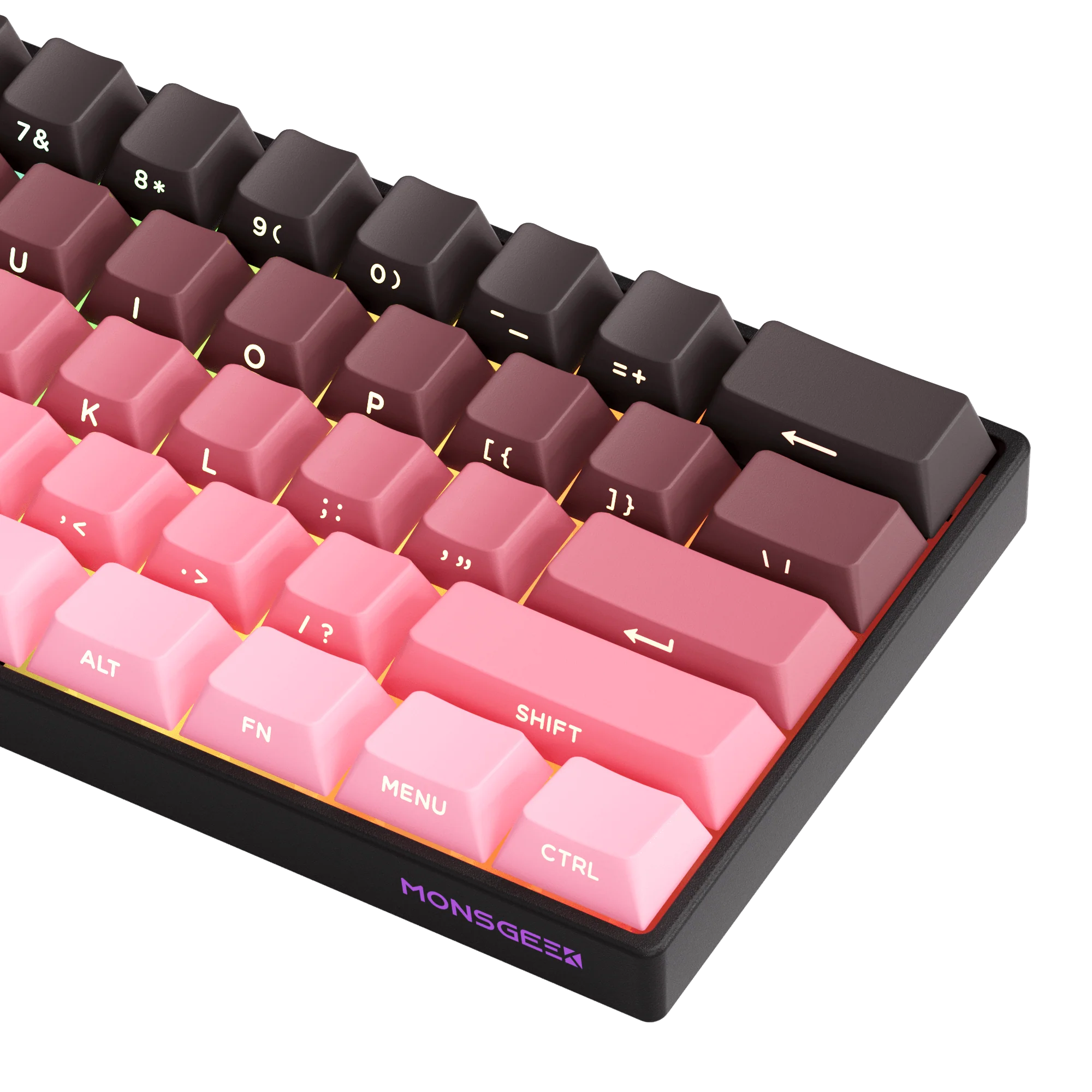 MonsGeek - FUN60 Pro HE Side-Printed Black & Pink Gradient - Klawiatura Magnetyczna