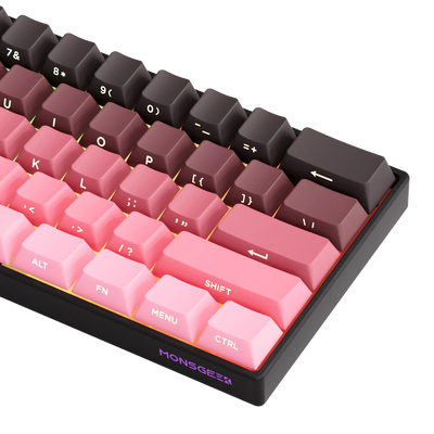 MonsGeek - FUN60 Pro HE Side-Printed Black & Pink Gradient - Klawiatura Magnetyczna