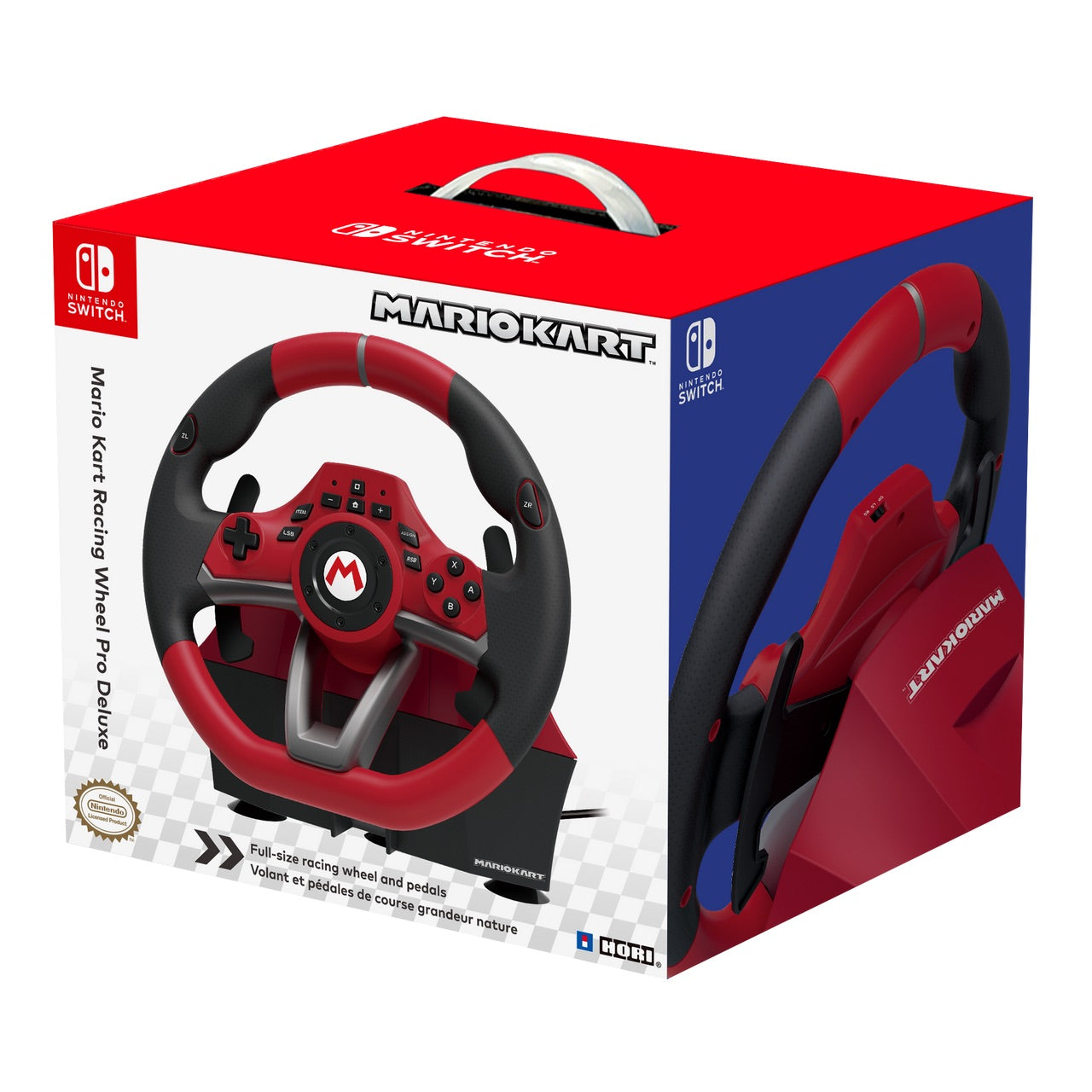 HORI - Mario Kart Racing Wheel Pro Deluxe for Nintendo Switch - Kierownica Wyścigowa z Pedałami