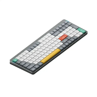 klawiatura mechaniczna w stylu retro, kolorowe klawisze, idealna do biura i home office