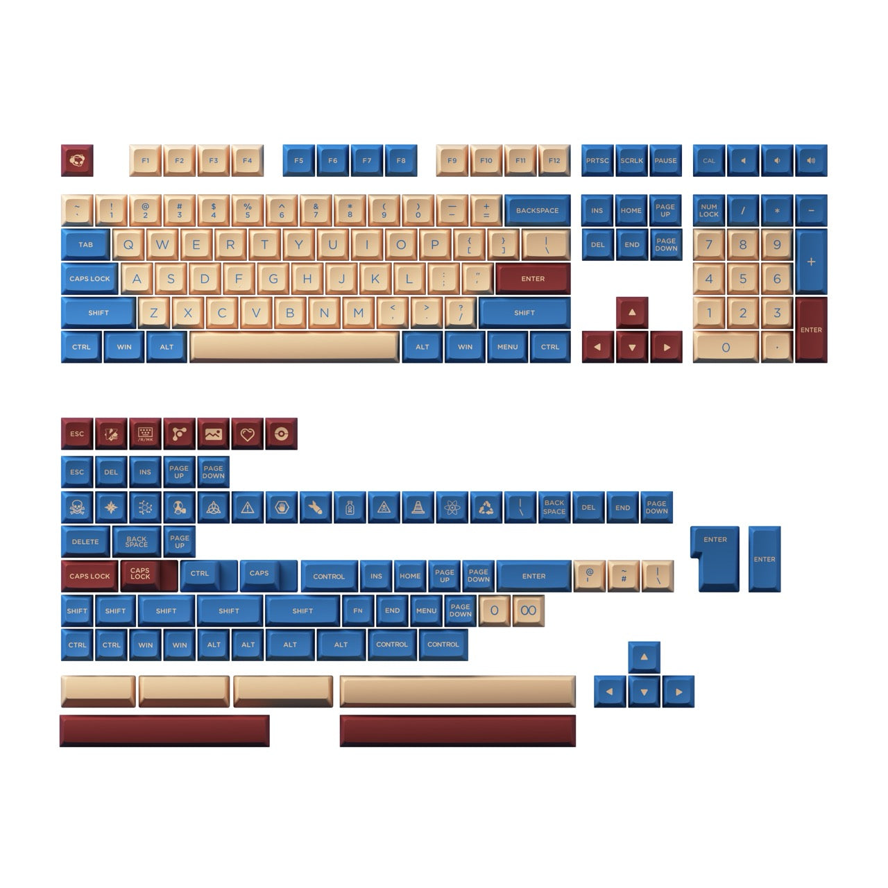 Akko - Palace Keycap Set (187-Key) - Zestaw Keycapów PBT OSA