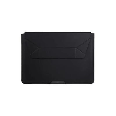 Czarna etui na laptopa, minimalistyczny design, akcesorium do biura, home office