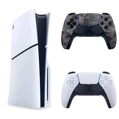Sony - Konsola PlayStation 5 Slim + Kontroler DualSense Grey Cammo - Zestaw
