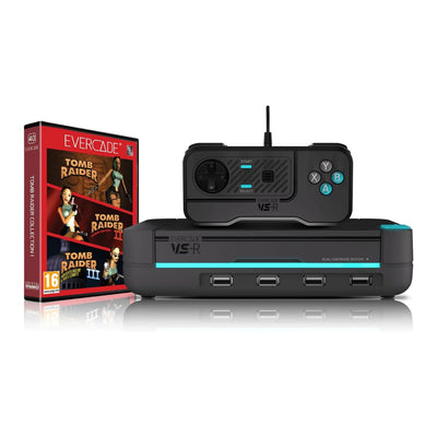 Evercade - VS-R Retro Console + Tomb Raider Collection 1 - Retro Konsola z Kontrolerem