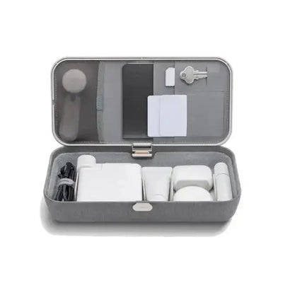 Przenośny organizer biurowy z funkcją ładowania bezprzewodowego, szary, na akcesoria