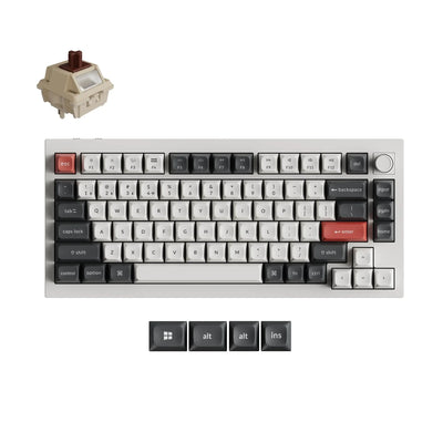 Q1 Ultra 8K Wireless Hot-swappable RGB Backlight Brown Switch - White