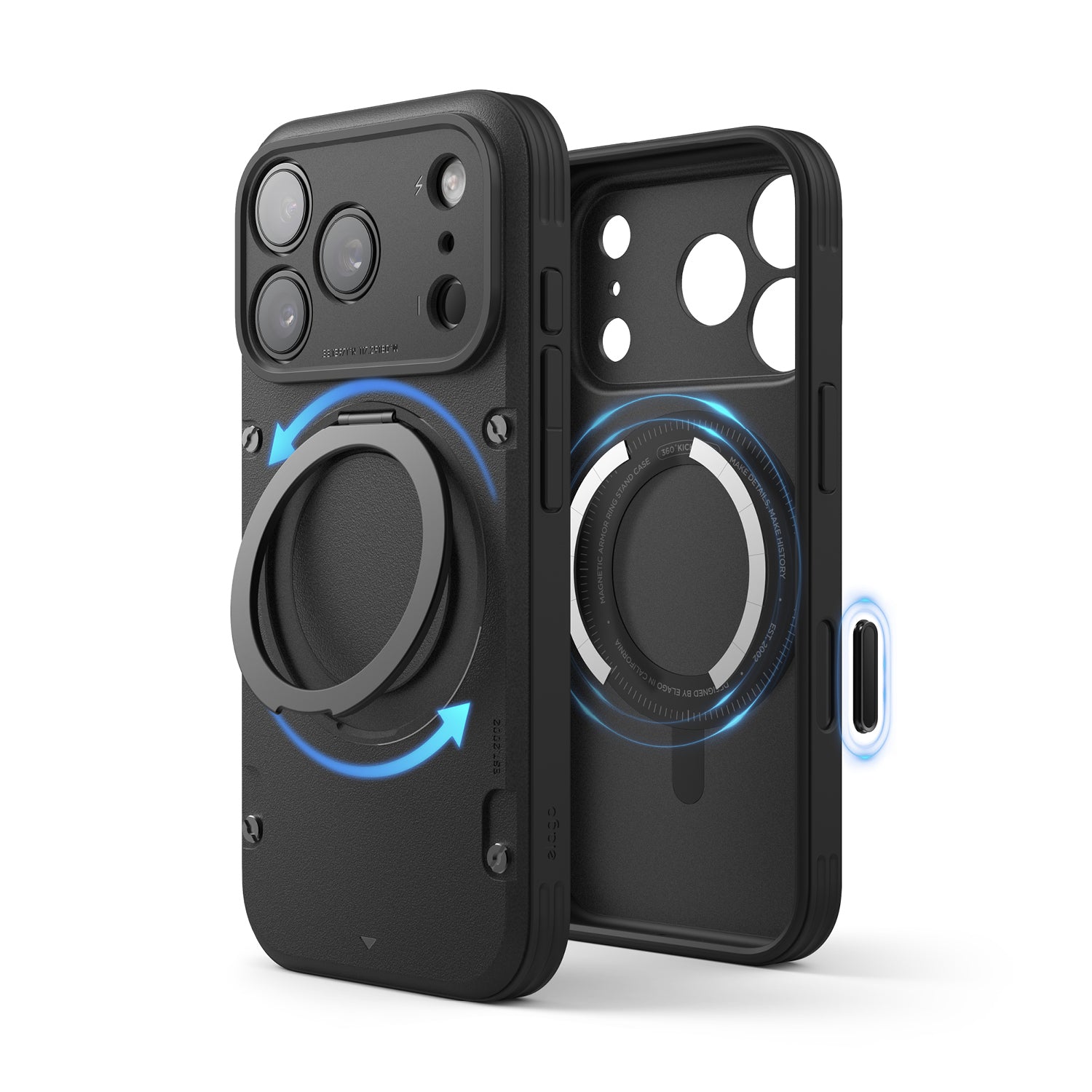Elago - Magnetic Armor Case for iPhone 17 Pro/Pro Max with Ring Stand - Etui z Podstawką