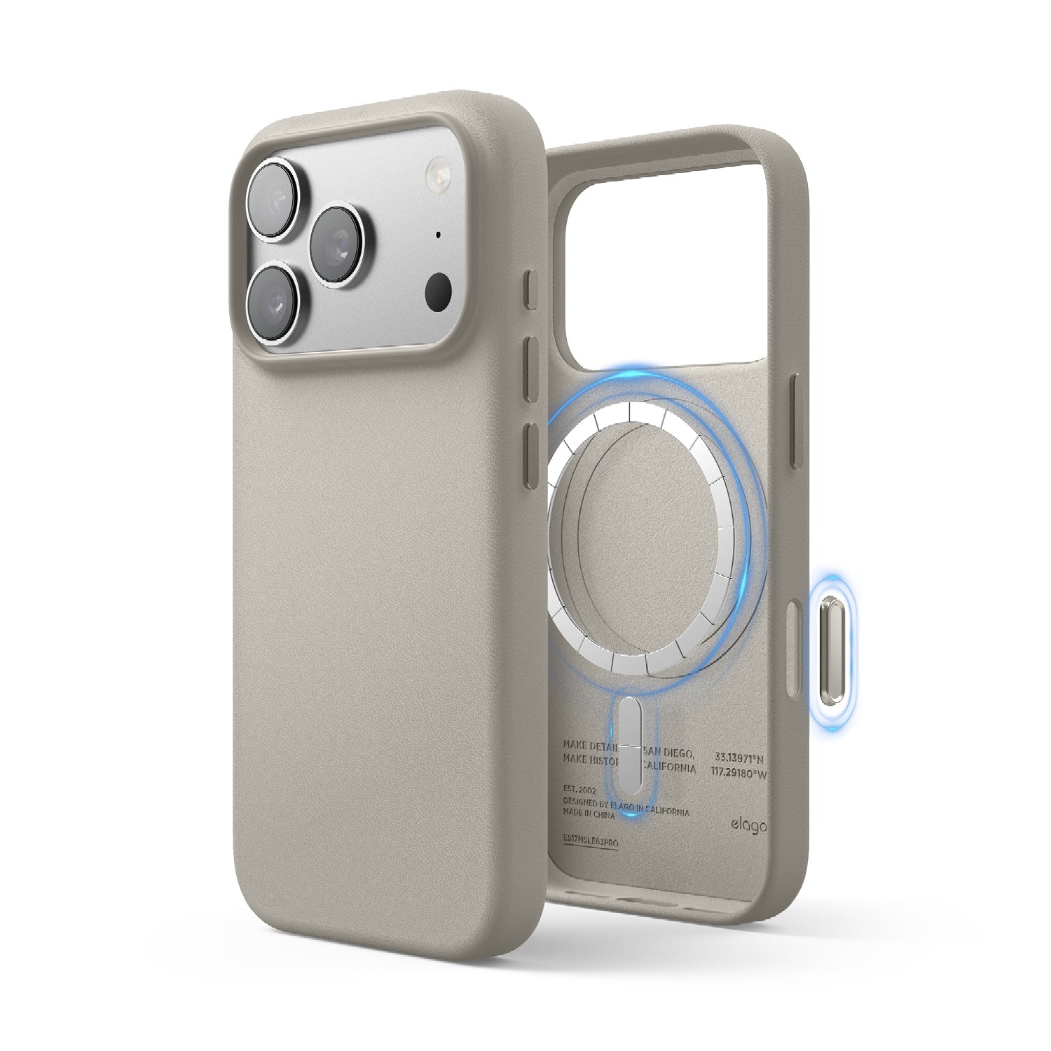 Elago - Magnetic Leather Case for iPhone 17 Pro/Pro Max - Skórzane Etui z MagSafe