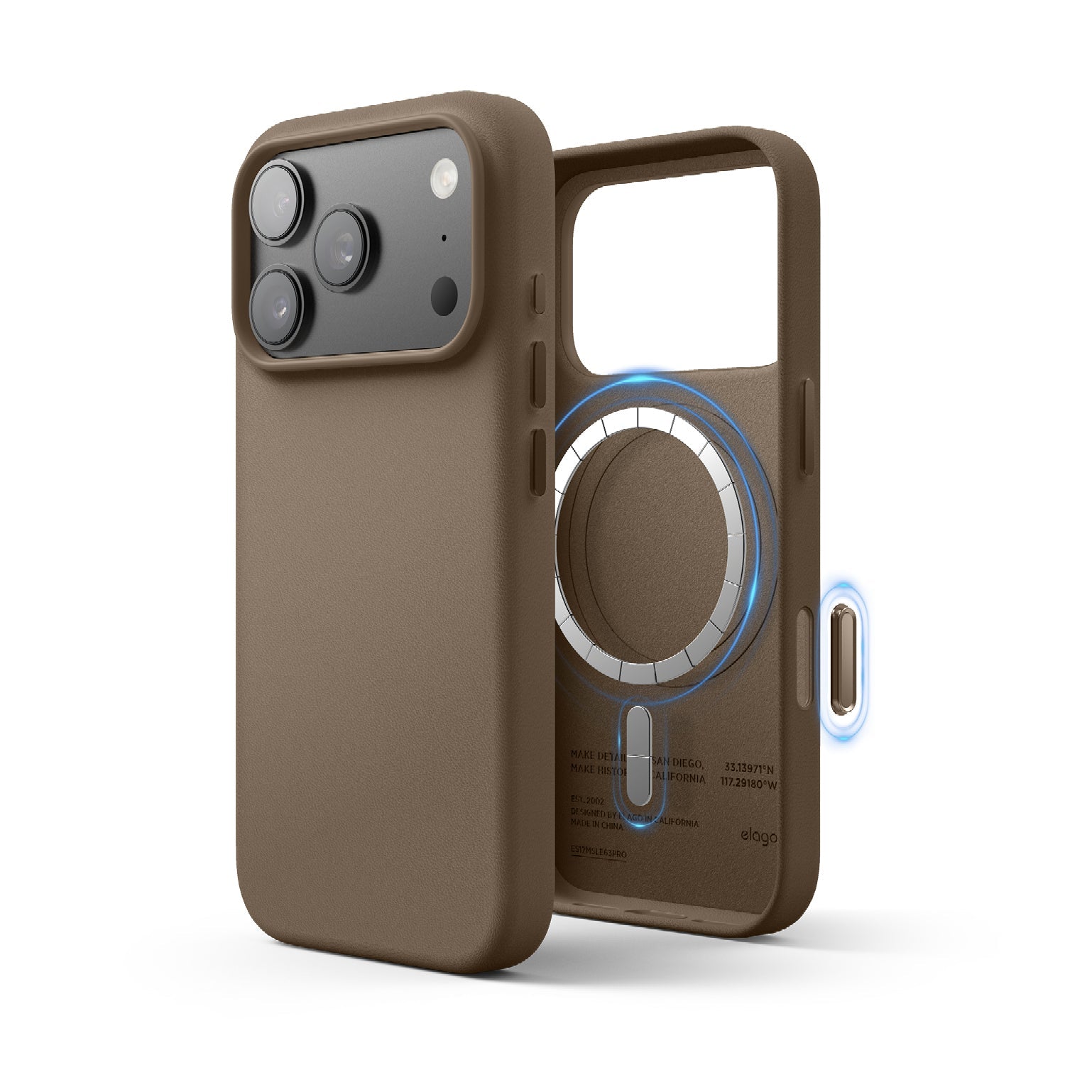 Elago - Magnetic Leather Case for iPhone 17 Pro/Pro Max - Skórzane Etui z MagSafe