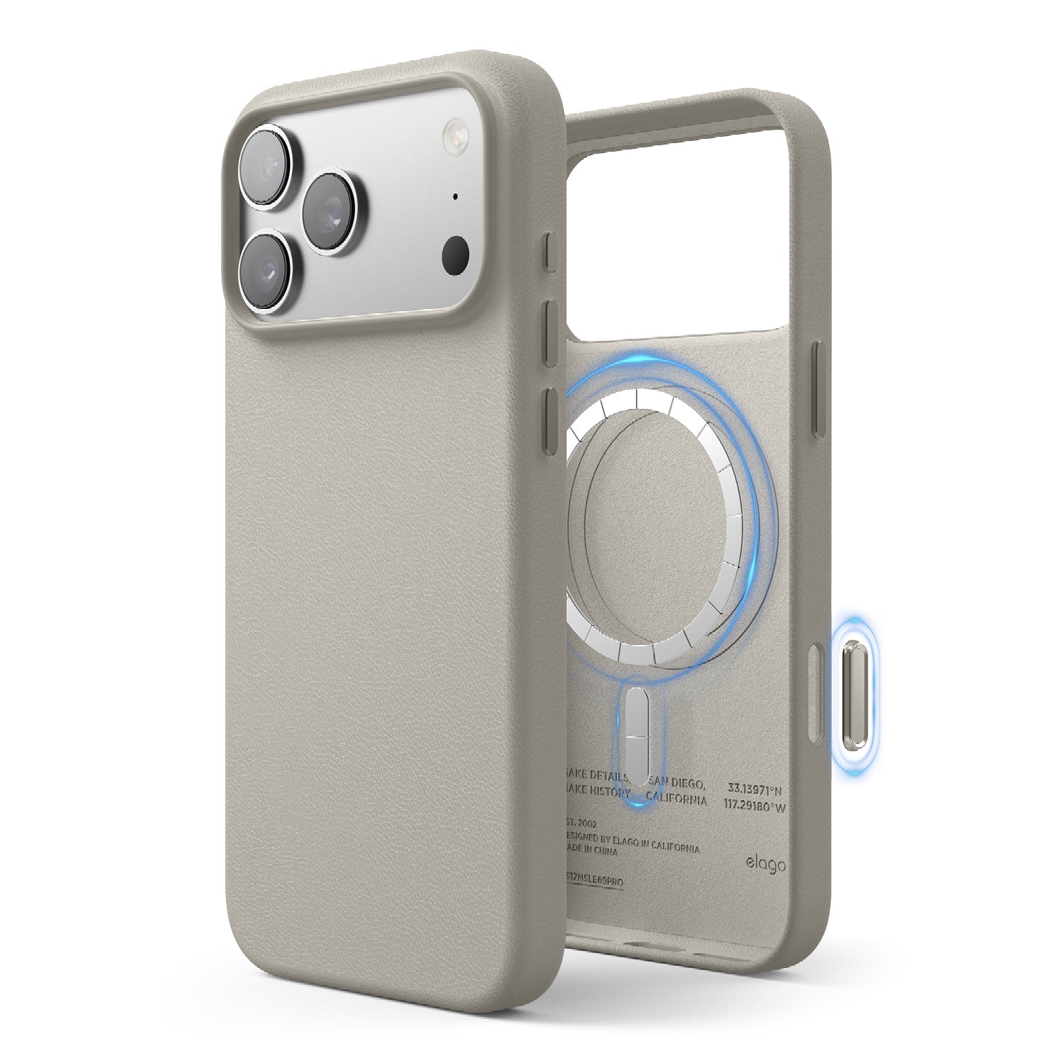Elago - Magnetic Leather Case for iPhone 17 Pro/Pro Max - Skórzane Etui z MagSafe