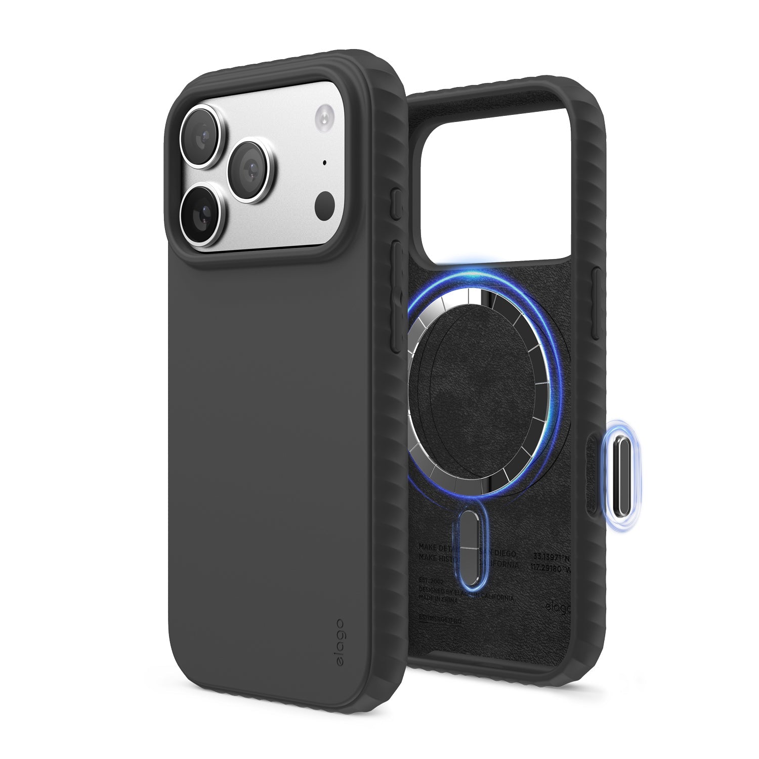 Elago - Magnetic Ridge Case for iPhone 17 Pro/Pro Max - Silikonowe Etui z MagSafe