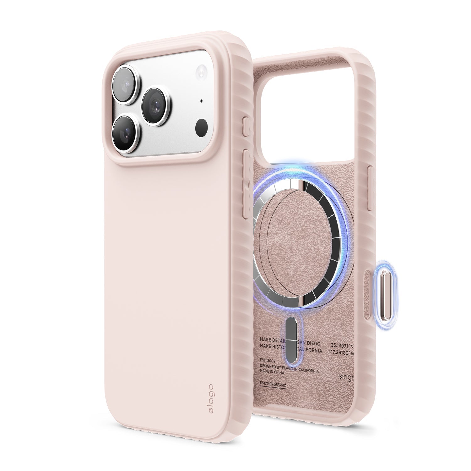 Elago - Magnetic Ridge Case for iPhone 17 Pro/Pro Max - Silikonowe Etui z MagSafe