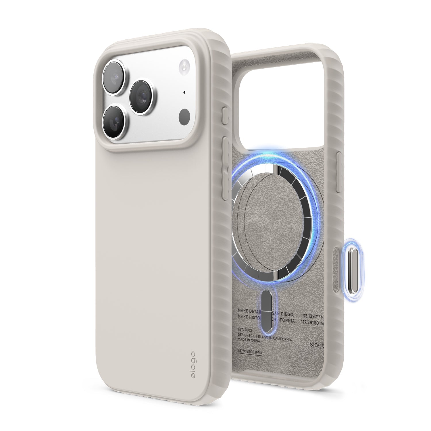 Elago - Magnetic Ridge Case for iPhone 17 Pro/Pro Max - Silikonowe Etui z MagSafe