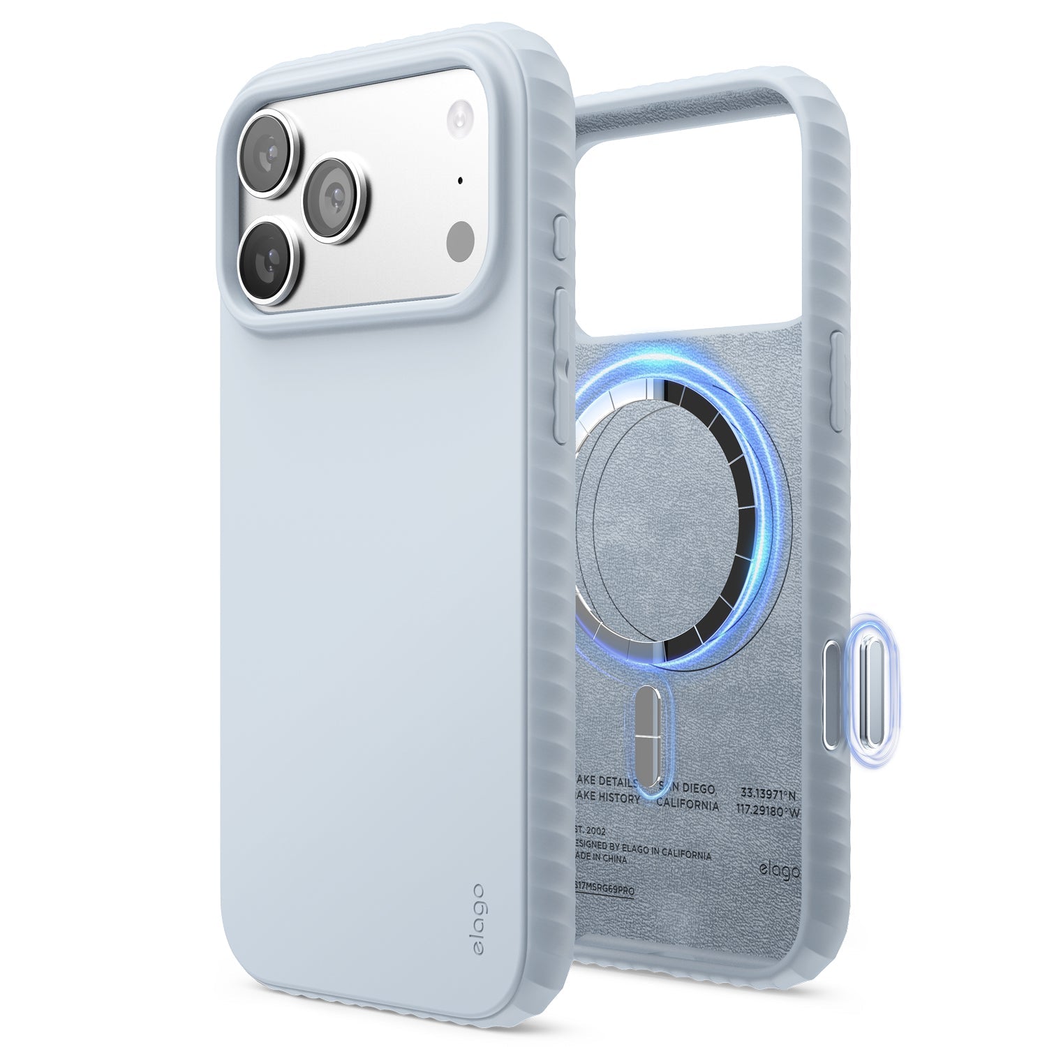 Elago - Magnetic Ridge Case for iPhone 17 Pro/Pro Max - Silikonowe Etui z MagSafe