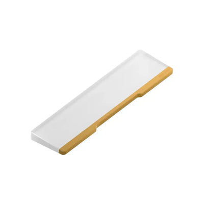 Podpórka pod nadgarstki do klawiatury, przezroczysta z żółtym akcentem, akcesorium biurowe