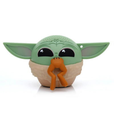 Figurka Baby Yoda z dużymi uszami i żabą, ozdoba na biurko, gadżet do pokoju.