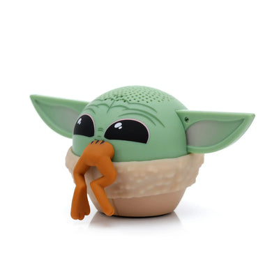 Figurka Baby Yoda z żabą w ustach, zabawka kolekcjonerska na biurko, dekoracja geek