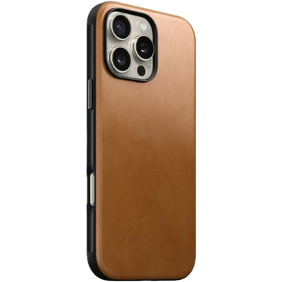 Nomad – Modern Leather Case for iPhone 16 / Plus / Pro / Pro Max with MagSafe - Skórzane Etui na iPhone z MagSafe