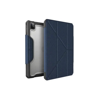 Niebieskie etui ochronne na iPad Pro 11 cali, przezroczyste plecy, składana okładka