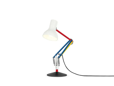 Kolorowa lampka biurkowa typu mini, nowoczesny design na białym tle, akcesoria do biura
