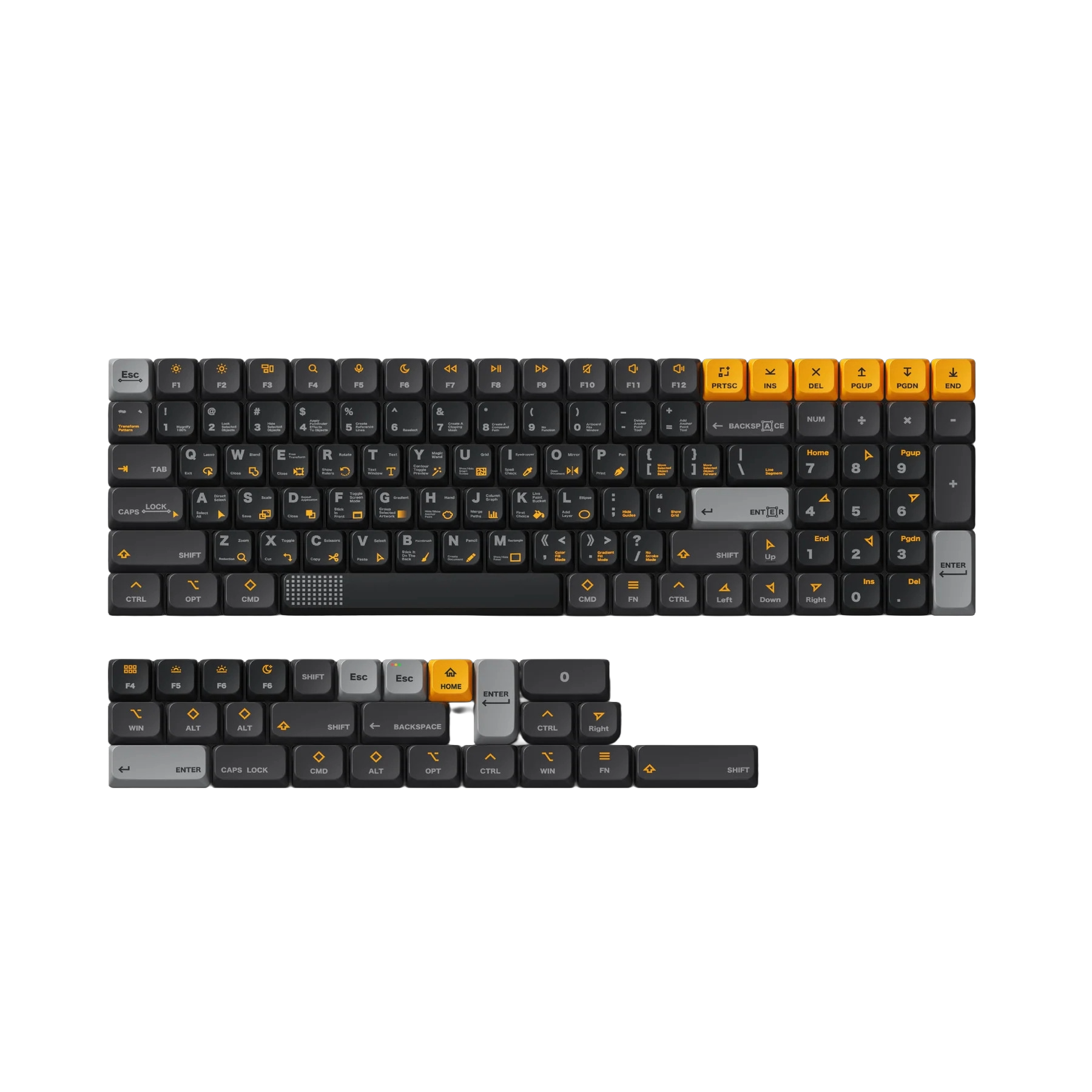 NuPhy x BOHO - Creative Engine nSA Profile Dye-Sub PBT Keycaps - Zestaw Keycapów