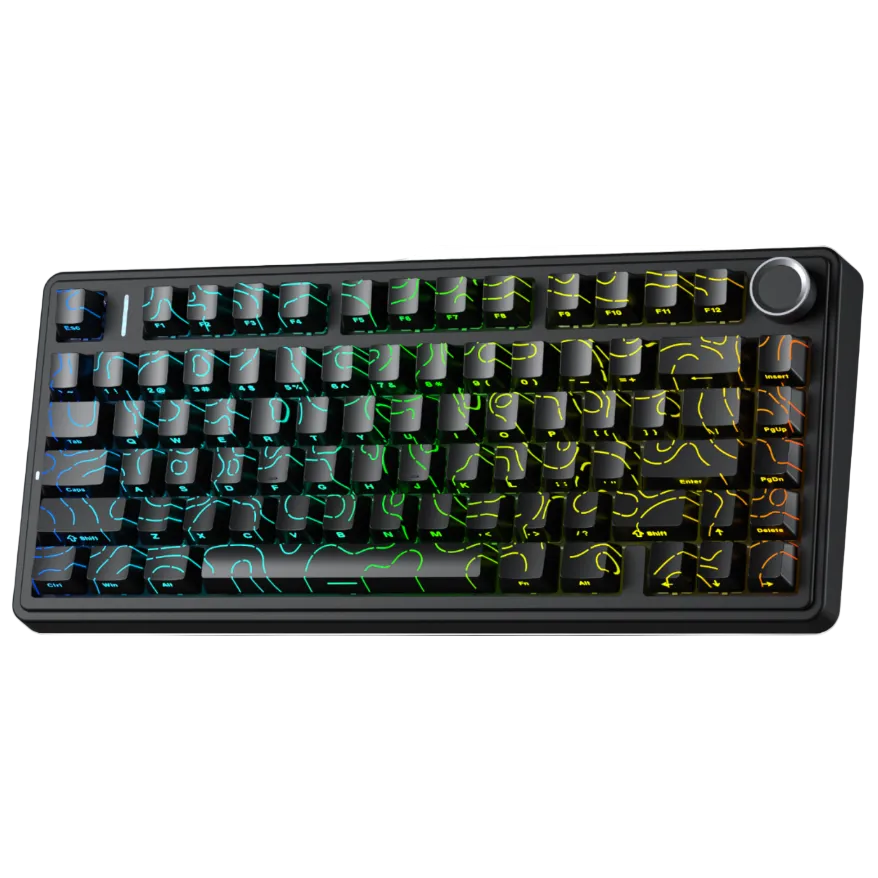 AULA - F75 Wireless Mechanical Keyboard - Bezprzewodowa Klawiatura Mechaniczna - Black Countour